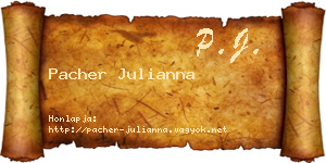 Pacher Julianna névjegykártya
